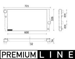 Radiator, engine cooling MAHLE CR955000P