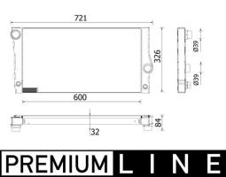 Radiator, engine cooling MAHLE CR956000P