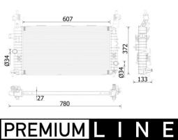 Radiator, engine cooling MAHLE CR1499000P