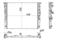 Radiator, engine cooling MAHLE CR2196000P