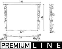 Radiator, engine cooling MAHLE CR2198000P