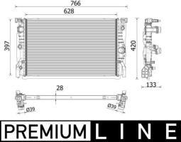 Radiator, engine cooling MAHLE CR2223000P