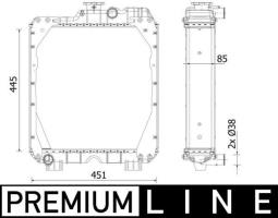 Radiator, engine cooling MAHLE CR2288000P