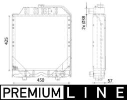 Radiator, engine cooling MAHLE CR2291000P