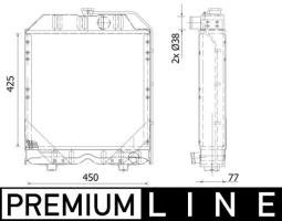 Radiator, engine cooling MAHLE CR2294000P