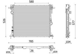 Radiator, engine cooling MAHLE CR2599000P