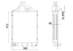 Radiator, engine cooling MAHLE CR2304000P