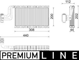 Evaporator, air conditioning MAHLE AE191000P