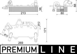 Oil Cooler, automatic transmission MAHLE CLC283000P