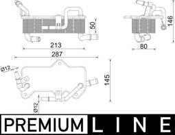 Oil Cooler, automatic transmission MAHLE CLC285000P