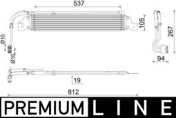 Oil Cooler, automatic transmission MAHLE CLC288000P