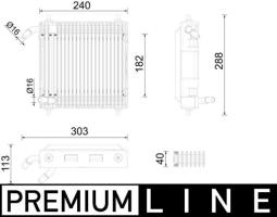 Oil Cooler, engine oil MAHLE CLC291000P