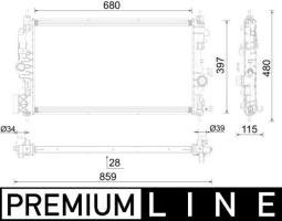 Radiator, engine cooling MAHLE CR1697000P