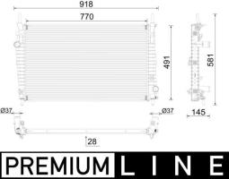 Radiator, engine cooling MAHLE CR2589000P