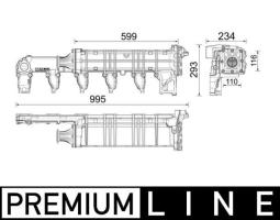 Cooler, exhaust gas recirculation MAHLE CE37000P