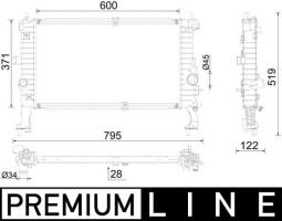 Radiator, engine cooling MAHLE CR2588000P