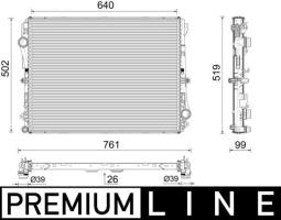 Radiator, engine cooling MAHLE CR2604000P