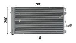 Condenser, air conditioning MAHLE AC659000P