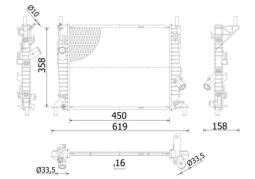 Evaporator, air conditioning MAHLE AE68000P