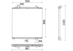 Radiator, engine cooling Mahle CR103000P