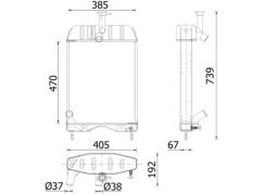 Radiator, engine cooling MAHLE CR2414000P