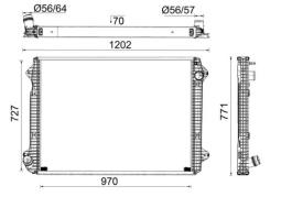 Radiator, engine cooling MAHLE CR2451000P