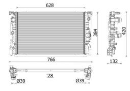 Radiator, engine cooling MAHLE CR2635000P