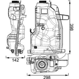 Radiator, engine cooling MAHLE CR1394000P