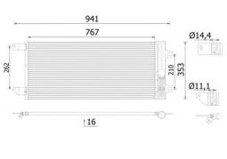 Condenser, air conditioning MAHLE AC1133000S