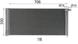 Condenser, air conditioning MAHLE AC425000P