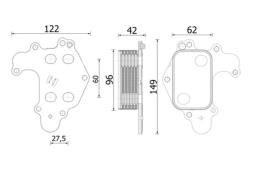 Oil Cooler, engine oil MAHLE CLC273000S