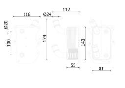 Oil Cooler, engine oil MAHLE CLC276000S