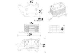 Oil Cooler, engine oil MAHLE CLC278000S