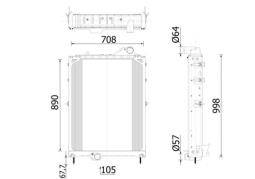 Radiator, engine cooling MAHLE CR2560000P