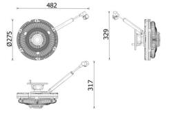 Clutch, radiator fan MAHLE CFC269000P