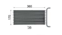 Heat Exchanger, interior heating MAHLE AH166000P