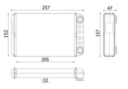 Heat Exchanger, interior heating MAHLE AH258000P