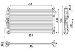 Radiator, engine cooling MAHLE CR2698000P