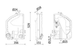 Expansion Tank, coolant MAHLE CRT6000S