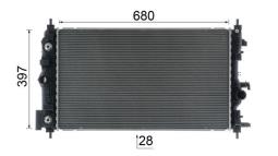 Radiator, engine cooling MAHLE CR2591000P