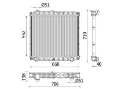 Radiator, engine cooling MAHLE CR2608000P