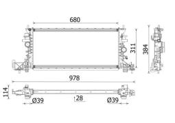 Radiator, engine cooling MAHLE CR2699000P