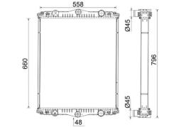 Radiator, engine cooling MAHLE CR2583000S