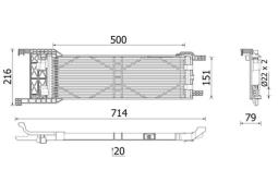 Oil Cooler, automatic transmission MAHLE CLC330000P