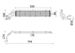 Radiator, engine cooling MAHLE CR2697000P