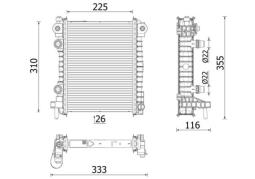 Radiator, engine cooling MAHLE CR2707000P