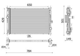 Radiator, engine cooling MAHLE CR2710000P