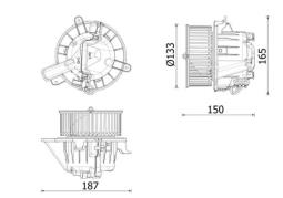 Interior Blower MAHLE AB332000P