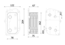 Oil Cooler, engine oil MAHLE CLC309000S