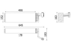 Evaporator, air conditioning MAHLE AE199000P